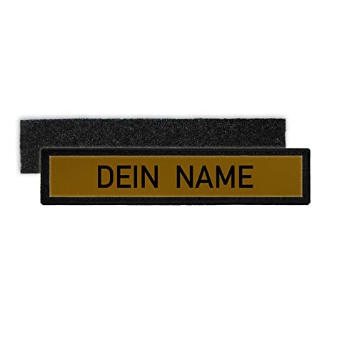 Copytec Namenschild Patch Sand-braun Namen Uniform individuell personalisiert Bundeswehr Tactical Polo Bekleidung Jacke #24125 von Copytec