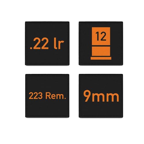 Copytec Patch 4er Set 4x4cm Quadrat für Ausrüstung Tasche 9mm 223 Rem 22#43833 von Copytec