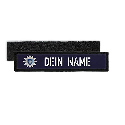 Copytec Patch Namens-Schild Polizei Hamburg Klett Streifen personalisiert Uniform #36320 von Copytec