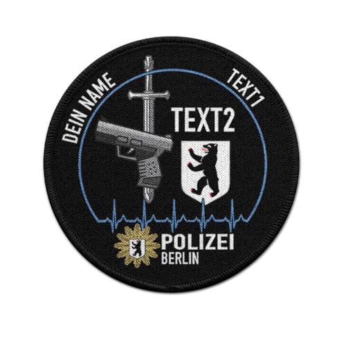 Copytec Patch Rund 9cm personalisierbar Polizei Berlin Abzeichen Wappen #41726 von Copytec