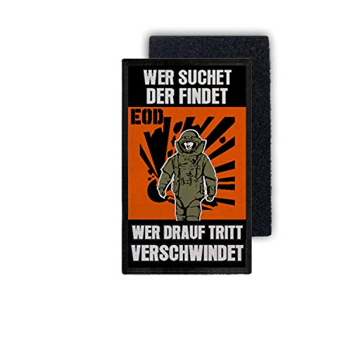 Copytec Patch7,5x4,5 EOD Fun Kampfmittel-Räumer Wer sucher der findet Bodenfund #34622 von Copytec