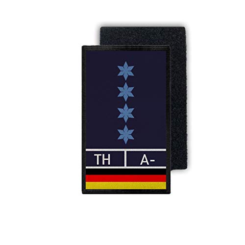 Copytec Rank Patch Polizei Dienstgrad Abzeichen Bundesland Blutgruppe PM 9,8x6cm #32817 von Copytec