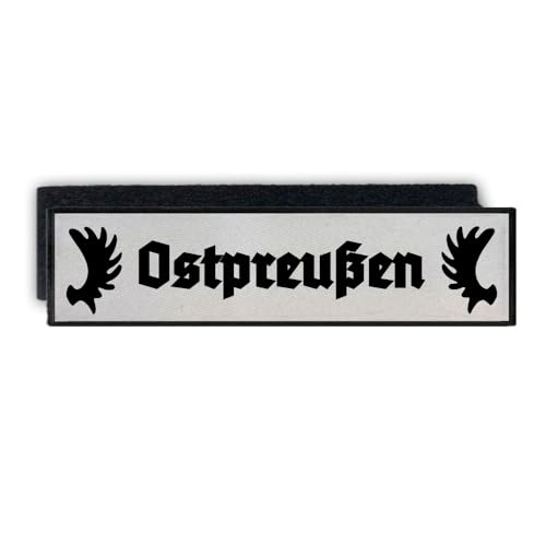 Copytec Rückenpatch Ostpreußen Elch-Schaufel Heimat Wappen Alt-Deutsch 28x7cm #40059 von Copytec