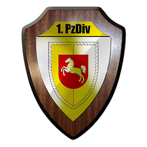 Copytec Wappenschild 1 Panzerdivision PzDiv Panzer Division Tafel Schild Deko #24483 von Copytec