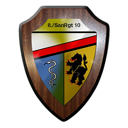 Copytec Wappenschild 8 SanRgt 10 Sanitäts-Regiment Bundeswehr Kompanie Horb am Neckar #25253 von Copytec