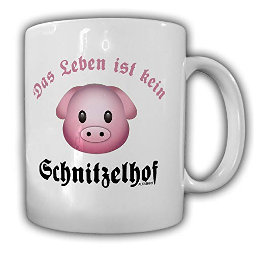 Das Leben ist kein Schnitzelhof Wiener Schnitzel Ferkel Schwein - Tasse #26528 von Copytec