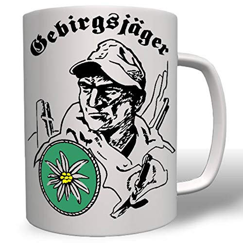 Gebirgsjäger Abzeichen Bundeswehr Edelweiß Tasse #16759 von Copytec