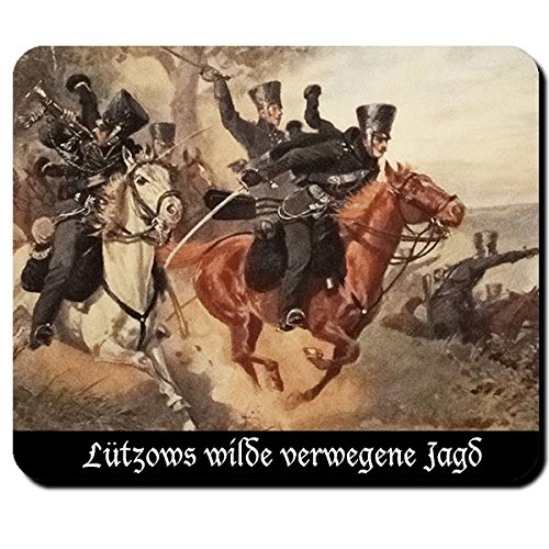 Lützows wilde verwegene Jagd Preußen Befreiungskriege Jäger Reiter Kavallerie im Gefecht Husaren Deutschland - Mauspad Mousepad Computer Laptop PC #9798 von Copytec