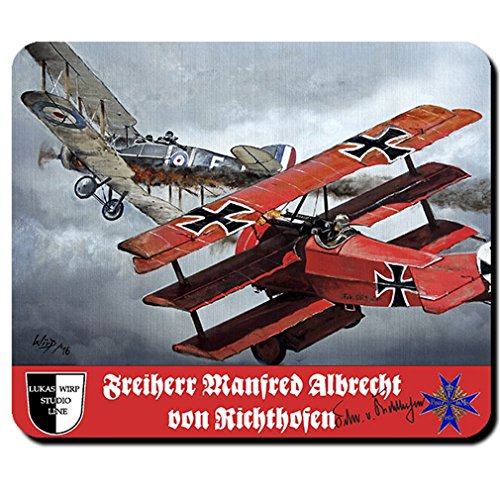 Mauspad Lukas Wirp Roter Baron Manfred von Richthofen Luftkampf Flugzeug #23478 von Copytec