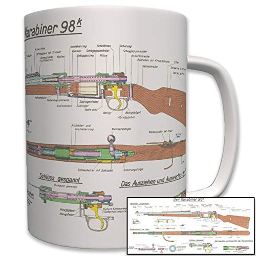 Militär Karabiner Explosionszeichnung K98 Waffe Deutschland- Tasse #6458 von Copytec