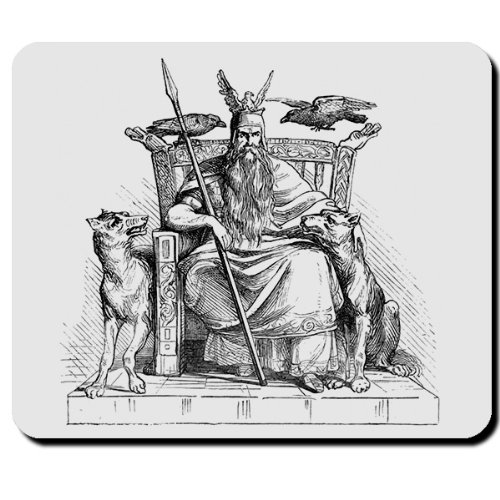 Odin Wikinger Mythologie Geschichte Gott Raben Wolf Allvater - Mauspad Mousepad Computer Laptop PC #7729 von Copytec
