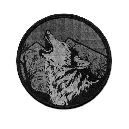 Patch Wolf Gesicht Berge Landschaft Einsamer Illustration Klett Uniform #38351 von Copytec