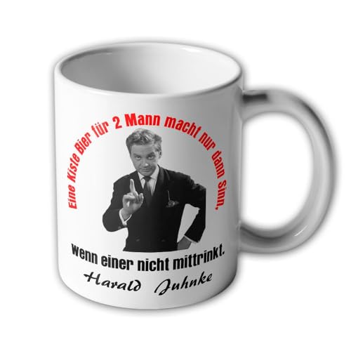 Tasse Harald Juhnke Eine Kiste Bier für 2 Mann macht nur dann Entertainer#44800 von Copytec