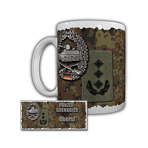 Tasse Panzergrenadier Oberst Rangabzeichen Bundeswehr Dienstgrad Oberst #29869 von Copytec