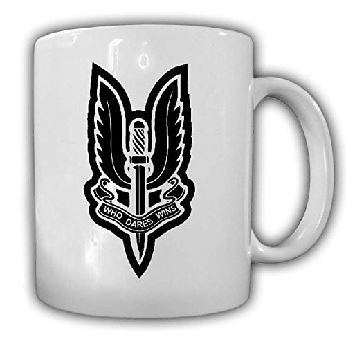 Tasse SAS black Special Air Service Abzeichen Wappen Who Dares Wins #24637 von Copytec