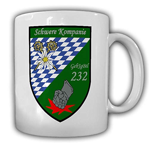 Tasse Schwere Kp GebJgBtl 232 Kompanie Wappen Abzeichen Gebirgsjäger #23305 von Copytec
