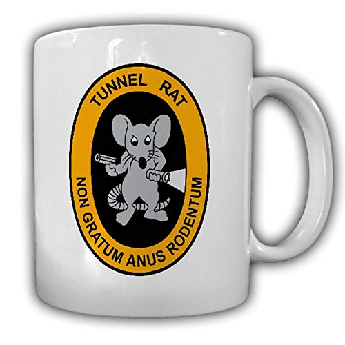 Tasse Tunnel Rat NON GRATUM ANUS RODENTUM Vietnam Krieg US Tunnelratte #24630 von Copytec