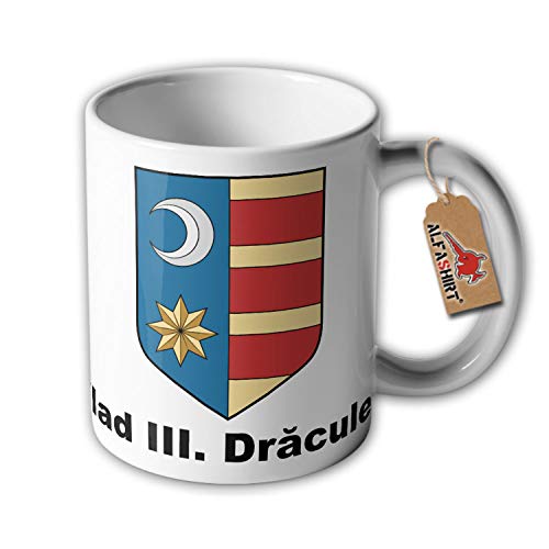 Tasse Wappen Vlad III Draculea Fürst Dracula Vampir Sohn des Drachen #33225 von Copytec