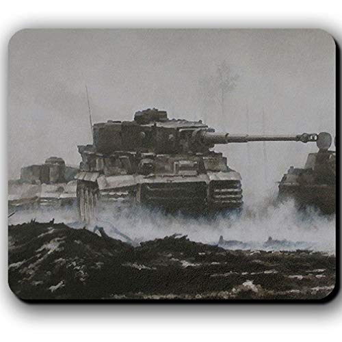 Tiger Panzer Aquarell Front Zeichnung Panzerkampfwagen VI - Mauspad #13796 von Copytec