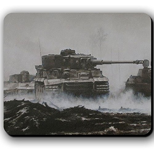 Tiger Panzer Aquarell Front Zeichnung Panzerkampfwagen VI Wh schwere Tiger Abteilung - Mauspad Mousepad Computer Laptop PC #13796 von Copytec