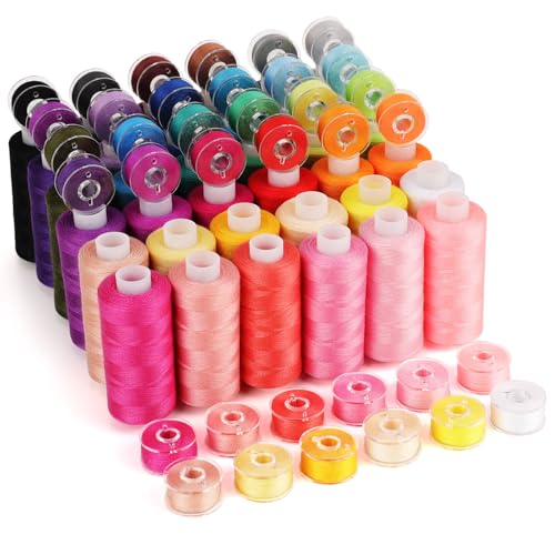 Coquimbo 72 Stück Nähgarn Set, 36 Farben 400Y Nähgarn für Nähmaschine mit 36 Spulen in Gleicher Farbe, Overlock Garn für Overlock Nähmaschinen Garn Nähmaschine, Ideal für Näh-Einsteiger Coquimbo 72 Stück Nähgarn Set, 36 Farben 400Y Nähgarn für Nähmaschine mit 36 Spulen in Gleicher Farbe, Overlock Garn für Overlock Nähmaschinen Garn Nähmaschine, Ideal für Näh-Einsteiger von Coquimbo