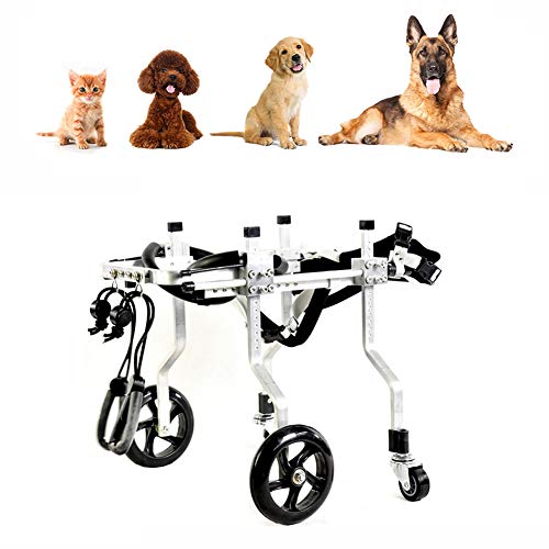 Cora Pet Hunderollstuhl für Klein/Großer Hund, Rollstuhl für Vorderbein/Hinterbein/Hintere Füße, Gehhilfe Hundegehilfe Hunderollwagen, Dog Wheelchair für Haustier mit Einem Gewicht von 1-75 kg von Cora Pet
