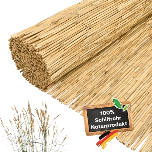 Coradoma Schilfrohrmatte Sichtschutz in 12 Größen | 140x600cm | Sichtschutzmatte aus Schilfrohr für Balkon, Garten und Terrasse | natürlicher Zaun Sichtschutz von Coradoma