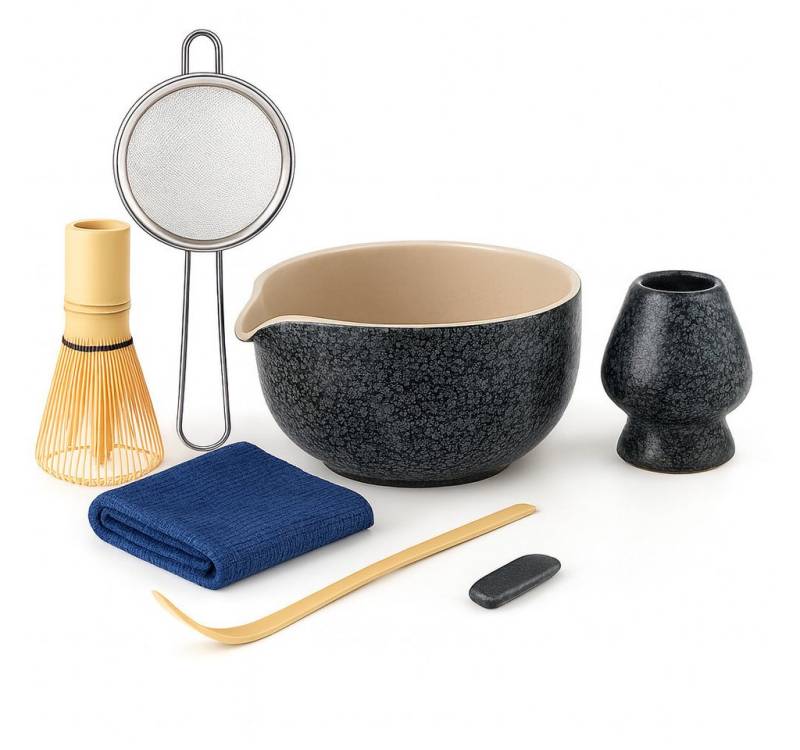 Coradoma Teeservice Matcha Tee Set 7-teilig Zubereitungsset Geschenkset mit Bambus Chasen, Japanisch Traditionell für Teezeremonie von Coradoma