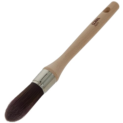 Coral 33714 Aspire 25 mm runder Schärpenpinsel, professionelles, festes, spitzes Profil für schnelles, präzises Detailschneiden, ultraglatte Oberfläche, mit Handelsemulsion oder glänzendem Coral 33714 Aspire 25 mm runder Schärpenpinsel, professionelles, festes, spitzes Profil für schnelles, präzises Detailschneiden, ultraglatte Oberfläche, mit Handelsemulsion oder glänzendem von CORAL