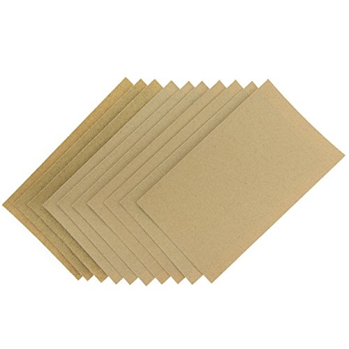 Coral Tools 74200 Essentials Schleifmittel Schleifpapier Blatt mit feine mittel- und grobe Körnungen – Braun (10) von CORAL