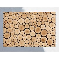 Dichten Ringe Gegen Den Baum Vinyl Matte, Bronze Bodenmatte, Brauner Vinylteppich, Holz Linoleum Teppich, Vinylboden, Kunstmatte von CoralHorizon