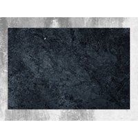 Elegante Marmor Dunkel Marine Blau Vinyl Matte, Linoleum Teppich, Schwarze Bodenmatte, Moderne Pvc Dekorative Komfort Matte von CoralHorizon