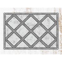 Marmor Mosaik Teppich, Graue Vinylmatte, Vinylbodenmatte, Schwarzer Vinylteppich, Linoleum Bodenmatte, Vinylboden, Kunstmatte von CoralHorizon
