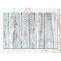 Pastell Holz Planken Vinyl Bodenmatte, Blaue Braun Teppich, Linoleum Küchenmatte, Küchen Dekor, Kunst Matte von CoralHorizon