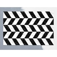 Schwarz Weißer Linoleum Teppich, Marmor Vinyl Bodenmatte, Schwarzer Pvc Matte, Vorleger, Teppiche Und Matten von CoralHorizon