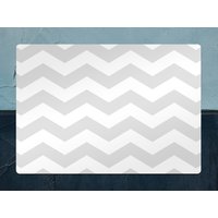 stuhlmatte Mit Chevron-Muster, Graue Schutzmatte, Weiße Spritzmatte, Einfache Vinyl-Bodenmatte, Bürodekoration, Vinylboden, Komfortmatte, Spritzmatte von CoralHorizon