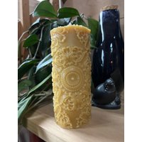 Coral's 100% Reines Bienenwachs Dekoratives Motiv Hohe Säule von CoralsBeeswaxCandles