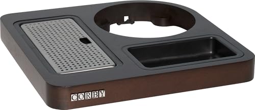 Corby Canterbury Kompaktes Willkommenstablett aus dunklem Holz von Corby of Windsor
