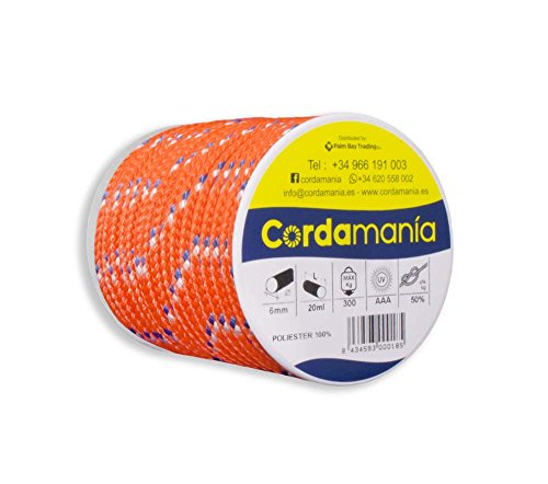 cordamanía cmde10cdgz-Seil 6 mm Orange von Cordamanía