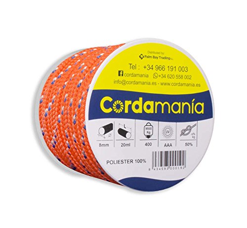 cordamanía cmde12cdgz-Seil 8 mm orange von Cordamanía