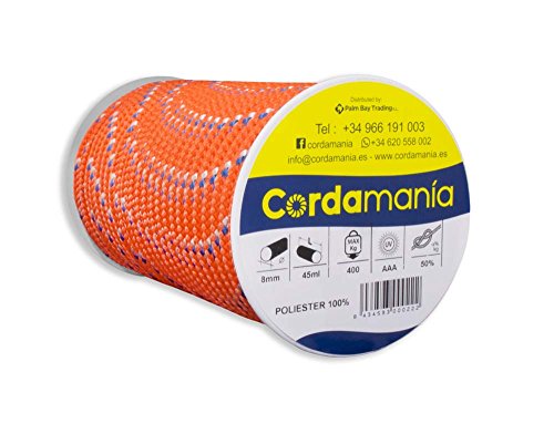 cordamanía cmde12cjgz-Seil 8 mm orange von Cordamanía