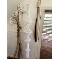 Weiße Reuse Laterne No4 von Cordemacrame