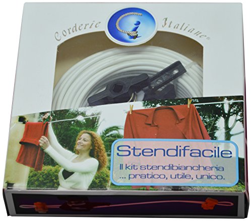 Corderie Italiane 006016250 Kit stendifacile weiß 4 mm, 10 m von Corderie Italiane