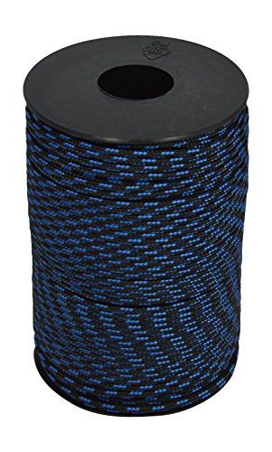 Corderie Italiane 006040675 Zopf Sky Kordel, Schwarz/Hellblau von Corderie Italiane