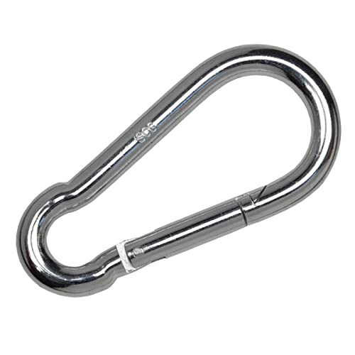 Corderie Italiane 006044352 Karabiner verzinkt mit Schnappverschluss, Grau, 4 mm x 40 mm von Corderie Italiane