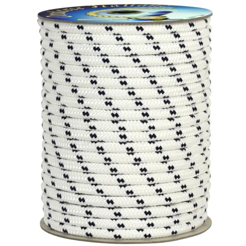 corderie Italiane 6014249 – 00 Braid Nautica 08 mm-050 M weiß mit Etikett aus Kunststoff blau Farbe: weiß blau mit Marker corderie Italiane 6014249 – 00 Braid Nautica 08 mm-050 M weiß mit Etikett aus Kunststoff blau Farbe: weiß blau mit Marker von Corderie Italiane