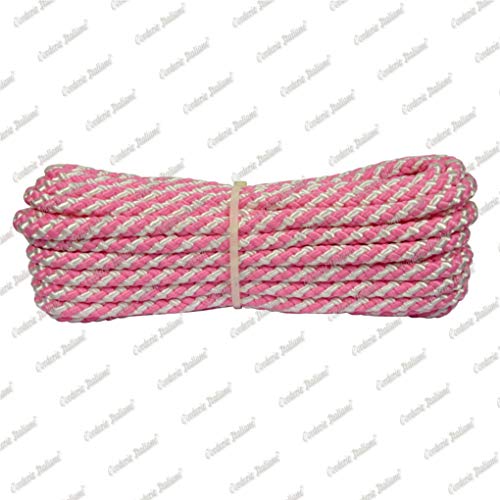 corderie Italiane 6015017 – 00 Braid Luxe 4 Dehnungsstäbe thematys® M weiß/birosa Grippe: Grippe Rosa/Weiß von Corderie Italiane