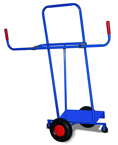 Plattenkarre RAL5010 Enzianblau Rohrbügel Plattenregal Plattenwagen von Cordes