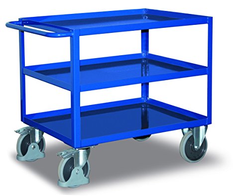 Tischwagen mit 3 Ladeflächen Traglast (kg): 400 Ladefläche: 995 x 695 mm RAL 5010 Enzianblau von Cordes