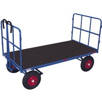 VARIOfit Handpritschenwagen mit 2 Rohrgitterwänden Vollgummibereifung 1.140 x 800 mm Traglast 1.000 kg von Cordes